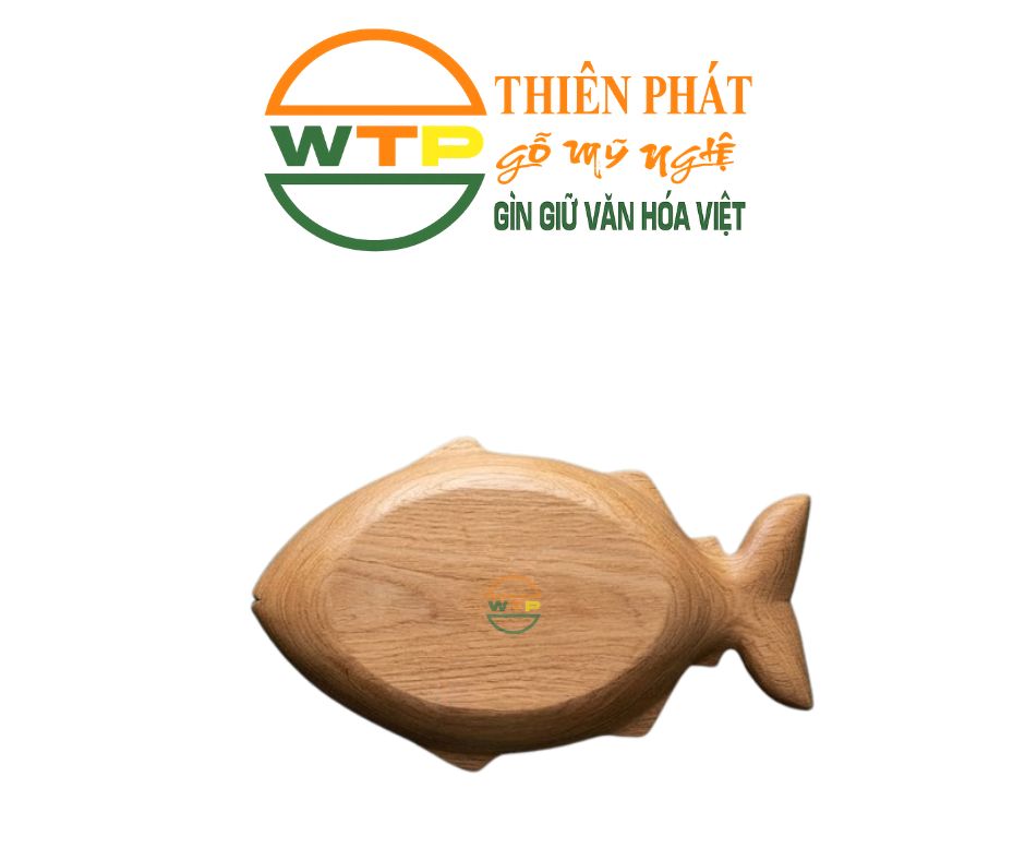 Khay Gỗ Điêu Khắc Hình Cá Được Chế Tác Từ Các Loại Gỗ Tự Nhiên A Toàn Sức Khỏe
