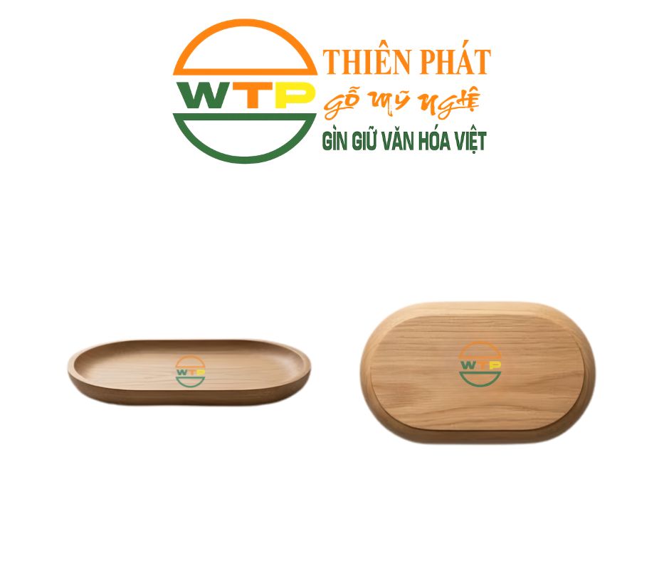 Khay Gỗ Hình Oval Thiên Phát